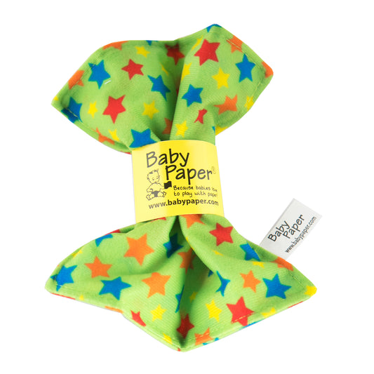 Green Stars Pattern Baby Paper