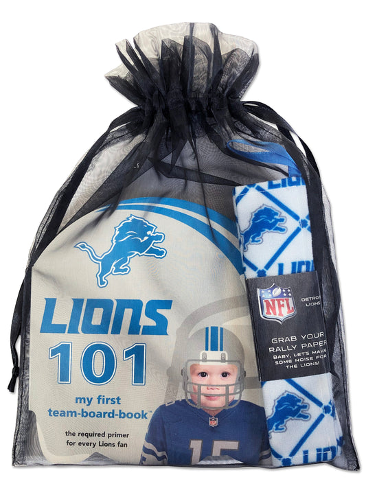 Detroit Lions licensed NFL Gift Set-Book with Rally Paper