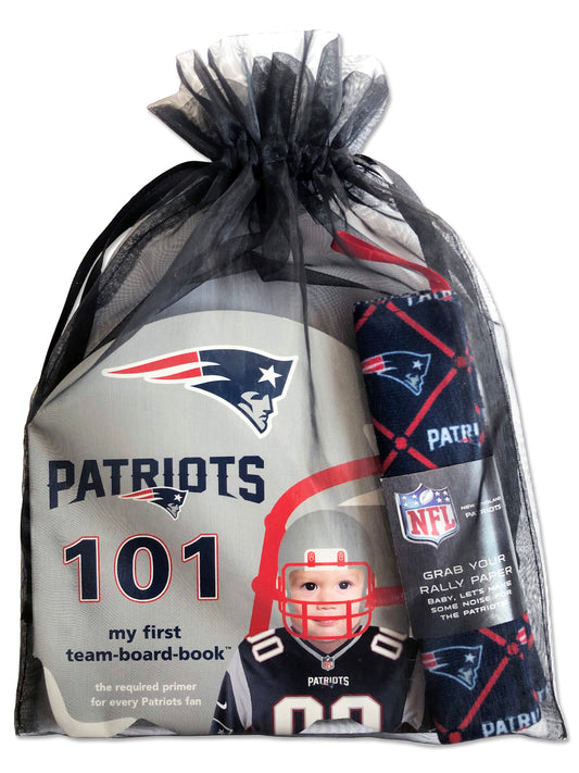 New England Patriots licensed NFL Gift Set-Book with Rally Paper