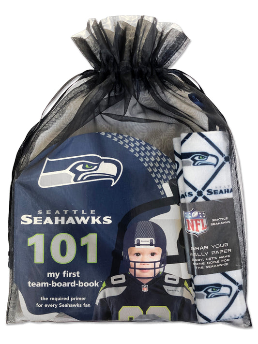 Seattle Seahawks licensed NFL Gift Set-Book with Rally Paper