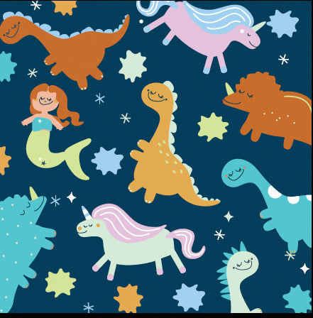 Mythical Creatures Pattern Baby Paper
